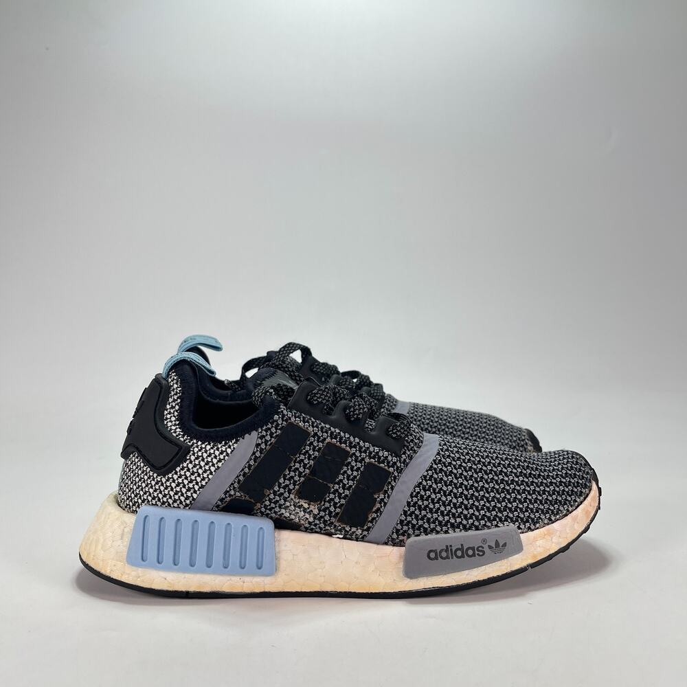 adidas NMD R1 Primeknit Key City Grey Black Camo Sneakers S79159 Youth Size 5